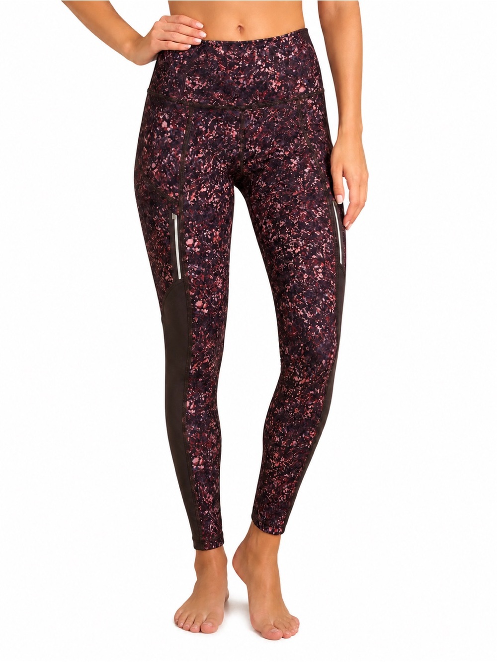 Athleta Rainier Printed Mesh Running Tights Size XS